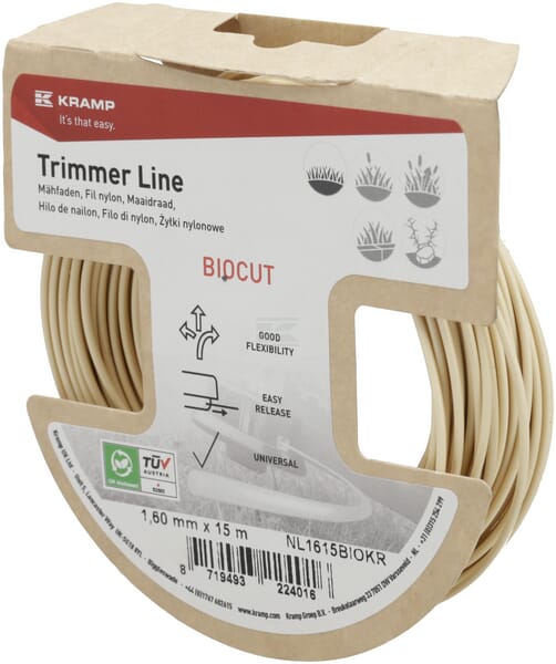 Biocut Starch Trimmersnøre Ø1,6 mm, 15 meter rund