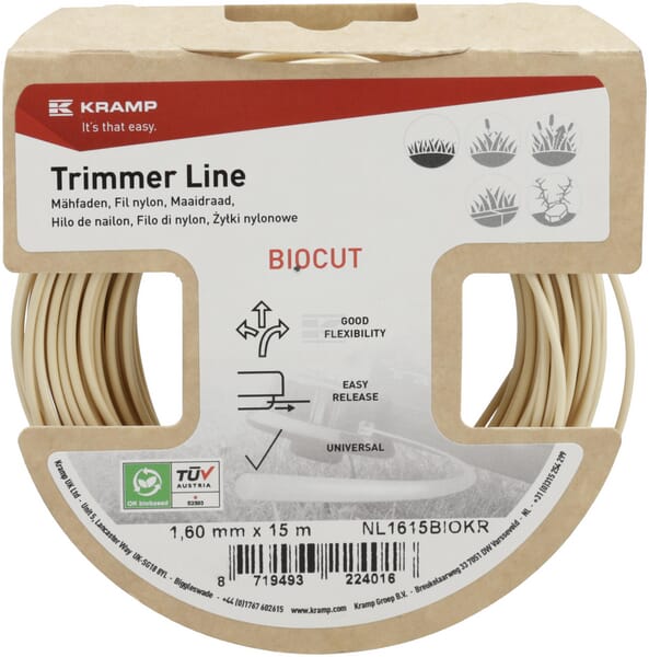 Biocut Starch Trimmersnøre Ø1,6 mm, 15 meter rund