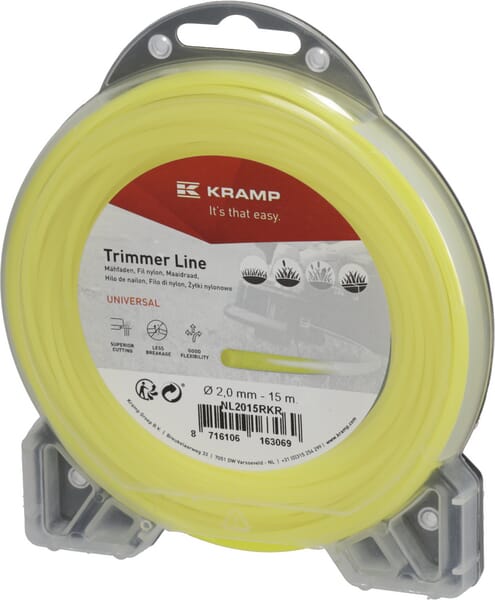 Trimmersnøre Gul Rund 2,0 mm 15 m