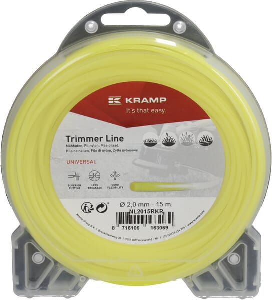Trimmersnøre Gul Rund 2,0 mm 15 m