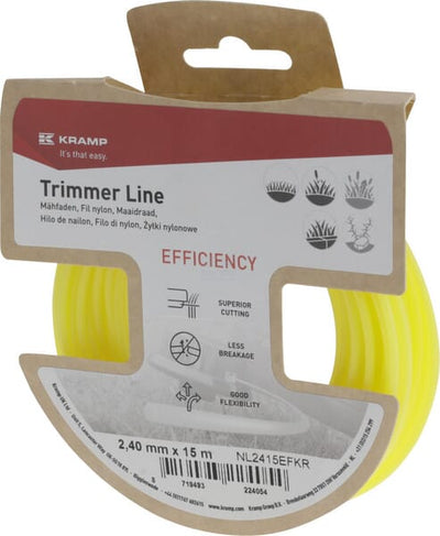 Kramp Effektivitet Trimmersnøre Ø2,4 mm, rund, 15 m