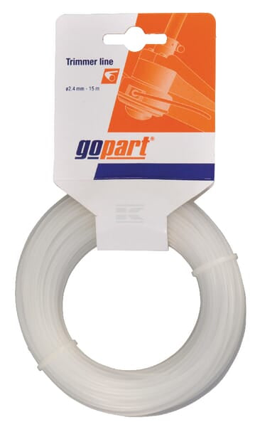 GOPART Trimmersnøre Ø 2,4 mm 15 m rund hvid