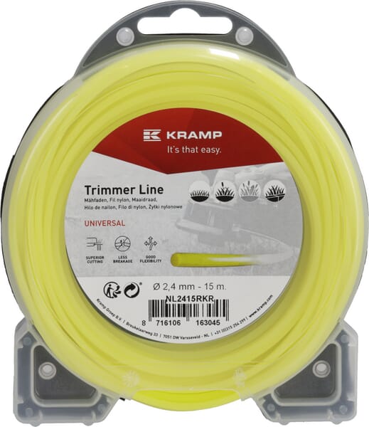 Kramp Trimmersnøre Gul Rund 2,4 mm 15 m