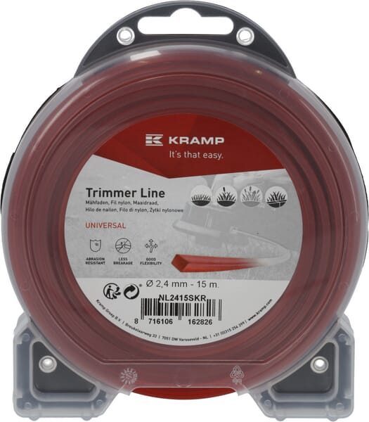 Kramp Trimmersnøre 4kt 2,4 mm x 15 m