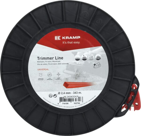 Kramp Trimmersnøre 4-kantet 2,4 mm x 343 m