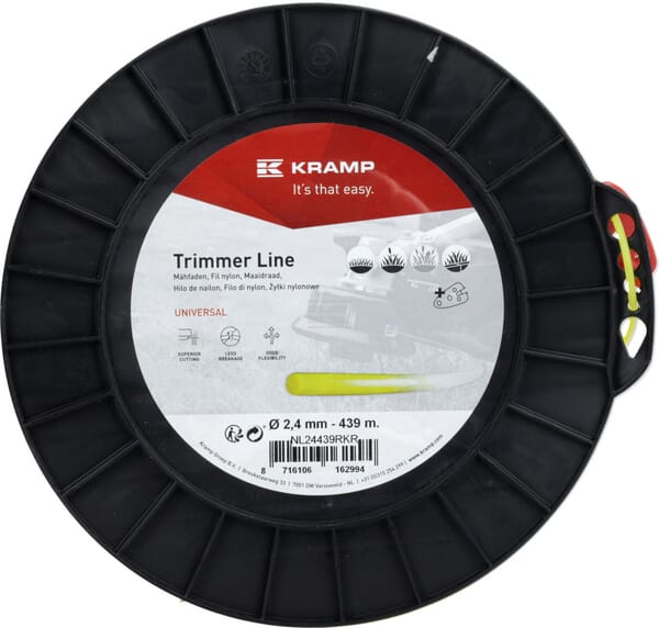 Kramp Trimmersnøre Gul Rund 2,4 mm 439 m