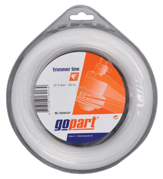 GOPART Trimmersnøre Ø 2,4 mm, 69 m, Firkantet