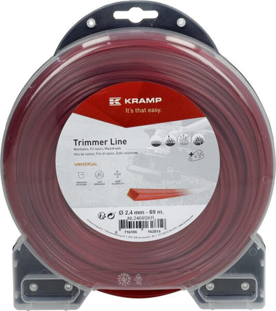 Kramp Trimmersnøre 4kt 2,4 mm x 69 m med snørreskærer