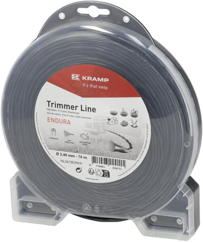 Endura Trimmersnøre Ø2,4x78m, Oval twist, sort