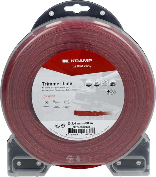 Kramp Trimmersnøre TC 2,4 mm, 88 m med snørreskærer