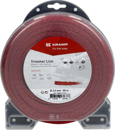 Kramp Trimmersnøre TC 2,4 mm, 88 m med snørreskærer