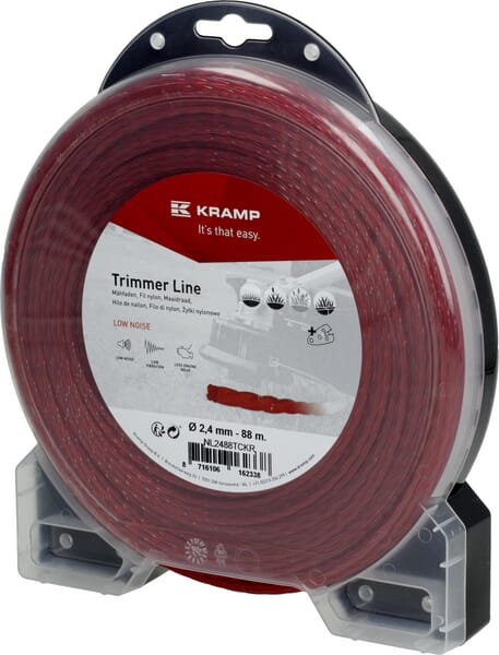 Kramp Trimmersnøre TC 2,4 mm, 88 m med snørreskærer