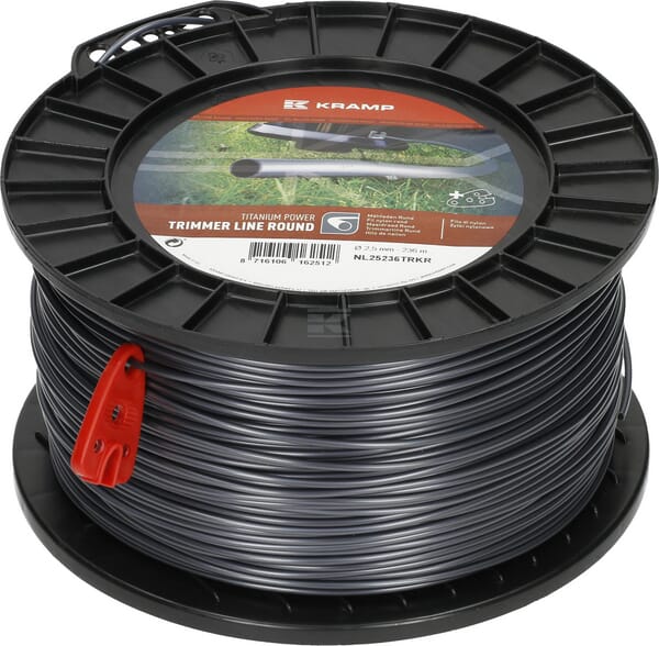 Trimmersnøre Grå Titanium Rund 2,5 mm x 236 m