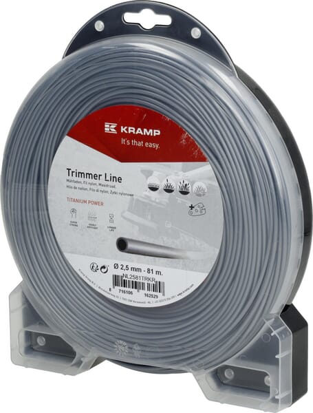 Kramp Trimmersnøre Titanium Rund 2,5 mm x 81 m