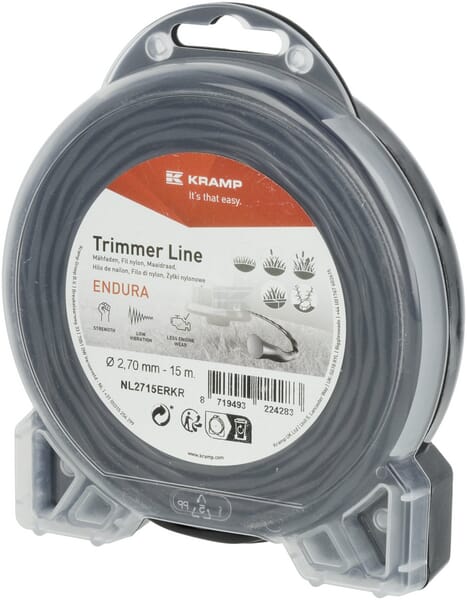 Endura Trimmersnøre Ø2,7x15m, Oval twist, sort