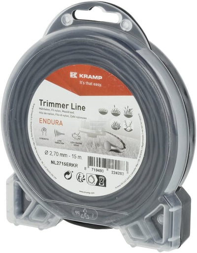 Endura Trimmersnøre Ø2,7x15m, Oval twist, sort