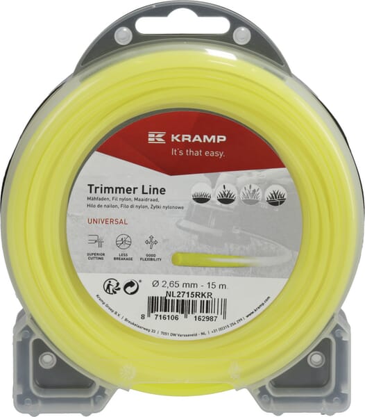 Kramp Trimmersnøre Rund Gul 2,65 mm x 15 m