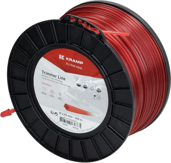 Kramp Trimmersnøre 2,65 mm Firkantet Rød 169 m