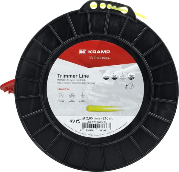 Kramp Trimmersnøre Gul Rund 2,65 mm 210 m