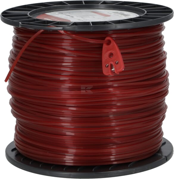 Firkantet Trimmersnøre Ø 2,65 mm, 281 m, Rød