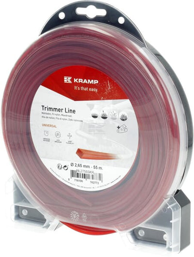 Kramp Trimmersnøre 2.65 mm kvadratisk 55 m rød