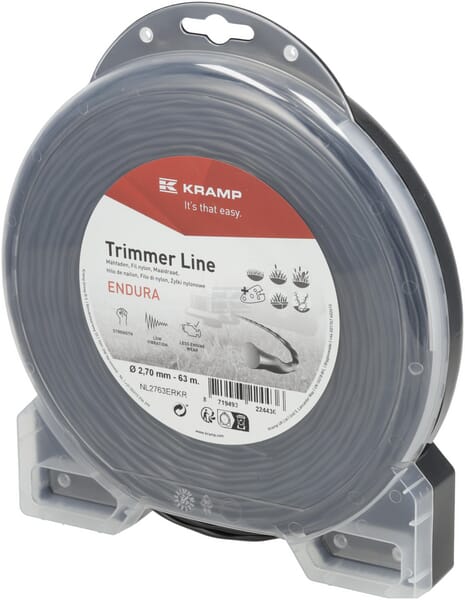 Endura Trimmersnøre Ø2,7x63m Oval twist, sort