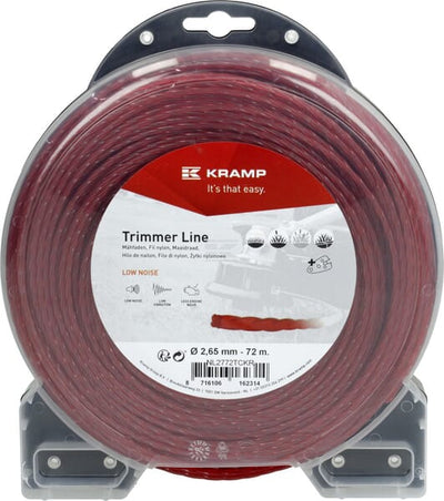 Trimmersnøre TC 2,65 mm 72 m, med snørreskærer