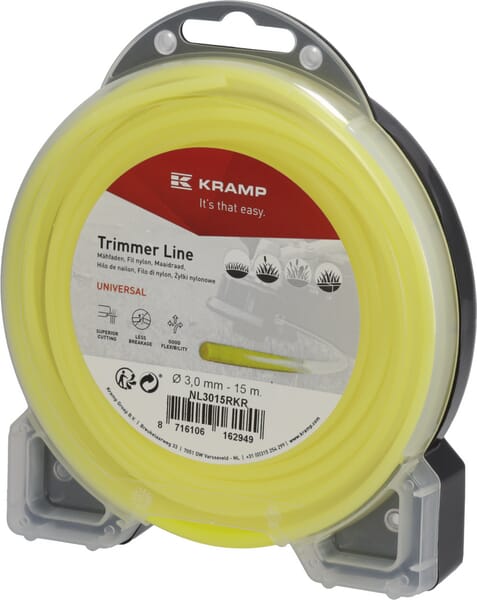 Trimmersnøre Gul Rund 3,0 mm 15 meter