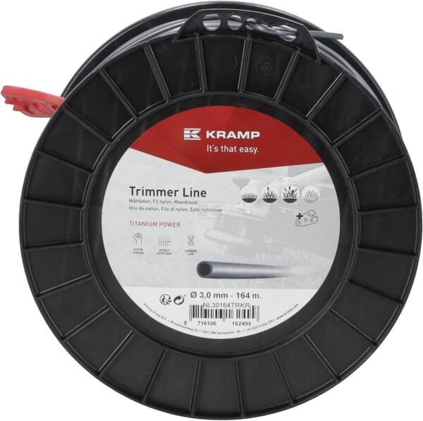 Kramp Trimmersnøre Grå Titanium Rund 3,0 mm x 164 m
