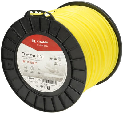 Kramp Trimmersnøre Ø 3 mm 221 m rund gul