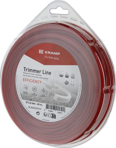 Firkantet Trimmersnøre Ø 3 mm 44 m Rød