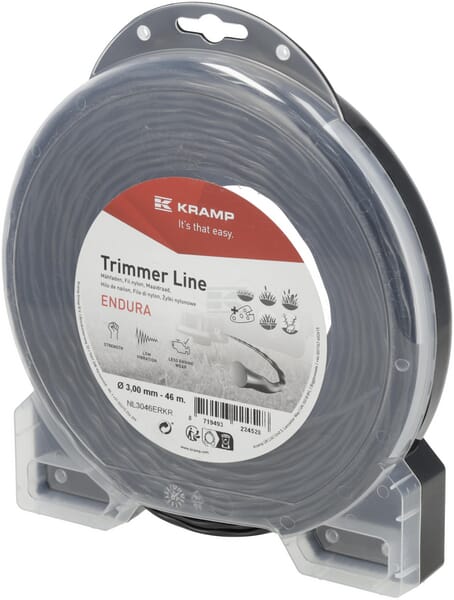 Endura Trimmersnøre Ø3,0x46m, Oval twist, sort
