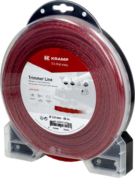Kramp Trimmersnøre TC 3 mm x 56 m med snørreskærer