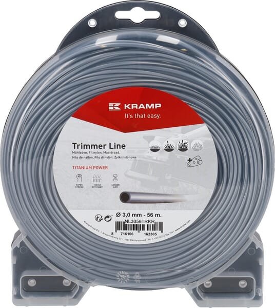 Titanium Trimmersnøre Rund 3,0 mm x 56 m Grå