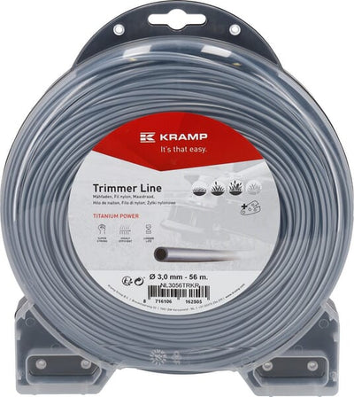 Titanium Trimmersnøre Rund 3,0 mm x 56 m Grå