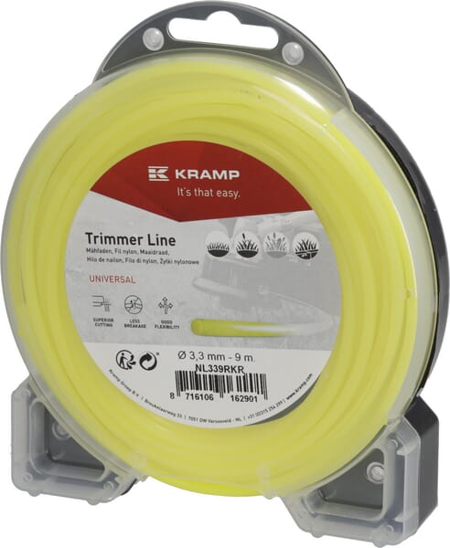 Rund Trimmersnøre Gul 3,3 mm 9 meter