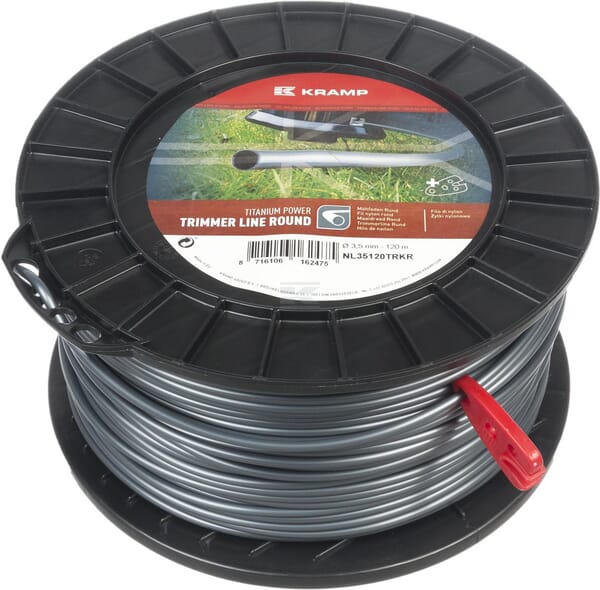 Titanium Trimmersnøre Rund Grå 3,5 mm x 120 m
