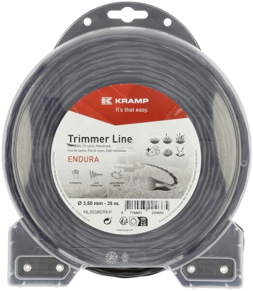 Endura Trimmersnøre Ø3,5x35m, Oval twist, sort