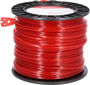 Kramp Trimmersnøre 4 mm Firkantet Rød 122 m