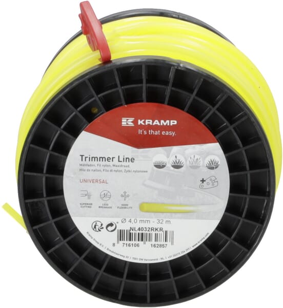 Kramp Trimmersnøre Rund Gul 4,0 mm 32 m