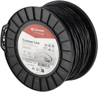 Endura Trimmersnøre Ø4,0x75m, Oval twist, sort