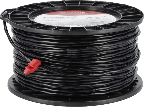 Endura Trimmersnøre Ø4,0x75m, Oval twist, sort
