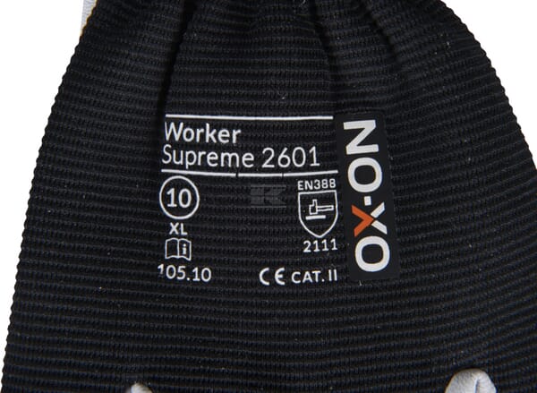 OX-ON Worker Supreme 2601 gedeskind arbejdshandske str. 9