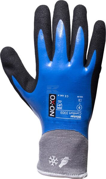 OX-ON Winter Comfort 3303 strikhandske med nitril str. 9