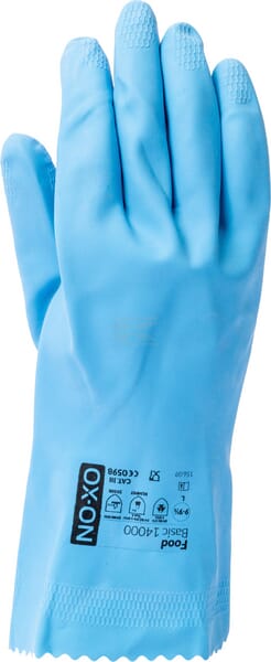 OX-ON Food Basic 14000 Latexhandsker, str. 9-9 1/2