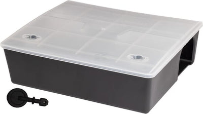 SuperCat Kompakt Bait-Box til gnavere, sort med låg