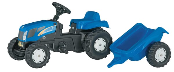 Rolly Toys Pedaltraktor New Holland med trailer