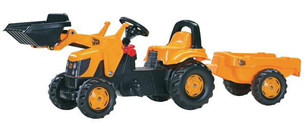 Rolly Toys Pedaltraktor JBC med frontlæsser og trailer