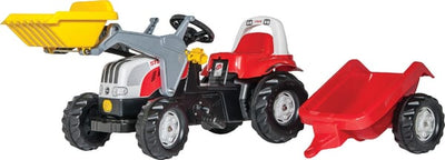 Rolly Toys Steyr Pedaltraktor med frontlæsser og anhænger