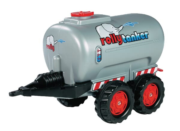 Rolly Toys RollyTanker trailer, sølv/rød, til pedaltraktor